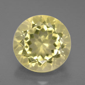 5.94 ct Yellow Quartz Gemstone, Quartz Gem in Round Facet Shape for Sale.
