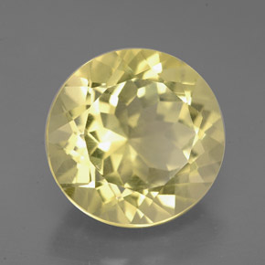 5.94 ct Yellow Quartz Stone, Natural Quartz in Round Facet Shape for Sale