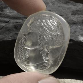 Quartz Gemstone in 35.4 x 28.2 mm Size for Sale, Quartz Stone in Warm White Color