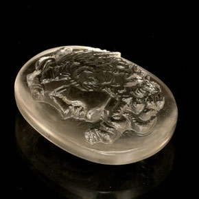 47.53 ct Yellow Quartz Stone, Natural Quartz in Carved Cameo Shape for Sale