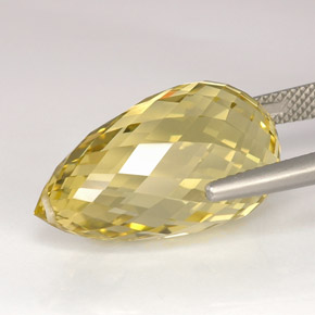 Quartz Gemstone in 22.7 x 12.8 mm Size for Sale, Quartz Stone in Lemon Color