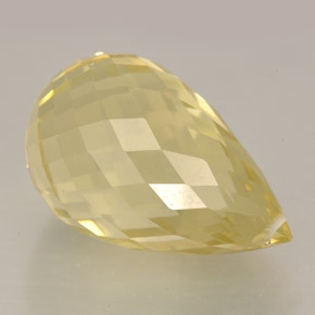 Quartz Gemstone in 19.3 x 12.2 mm Size for Sale, Quartz Stone in Lemon Color