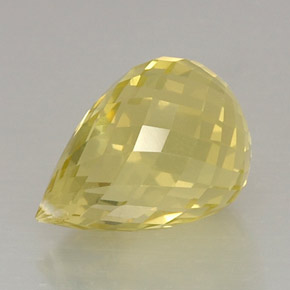 11.00 ct Yellow Quartz Gemstone, Quartz Gem in Briolette with Hole Shape for Sale.