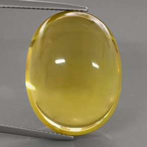 39.75 ct Yellow Quartz Stone, Natural Quartz in Oval Cabochon Shape for Sale