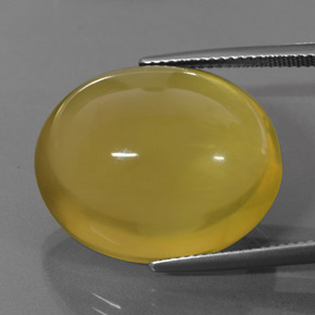 36.73 ct Yellow Quartz Gemstone, Quartz Gem in Oval Cabochon Shape for Sale.