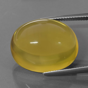 38.02 ct Yellow Quartz Gemstone, Quartz Gem in Oval Cabochon Shape for Sale.