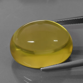 Quartz Gemstone in 22.2 x 17.9 mm Size for Sale, Quartz Stone in Lemon Color