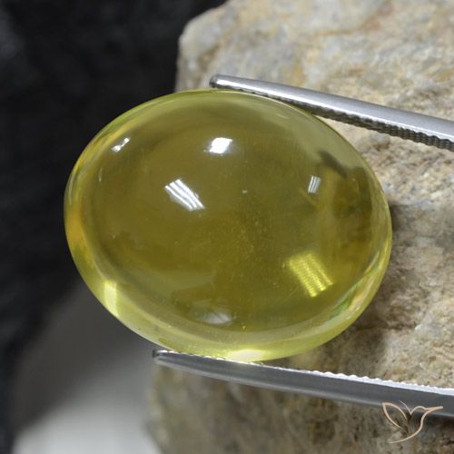 37.04ct Natural Warm Earthy Green Quartz, Oval, Transparent