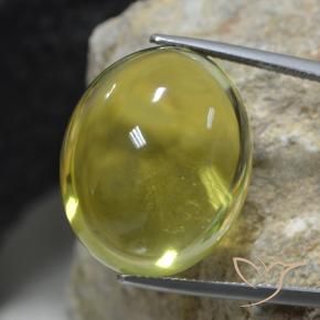 37.04 ct Green Quartz Stone, Natural Quartz in Oval Cabochon Shape for Sale