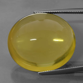 58.96 ct Yellow Quartz Gemstone, Quartz Gem in Oval Cabochon Shape for Sale.