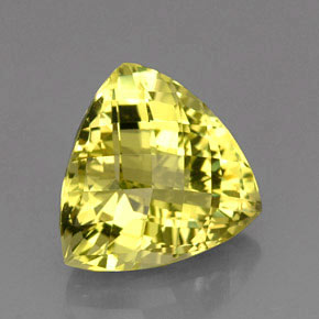 19.34 ct Yellow Quartz Stone, Natural Quartz in Trillion Checkerboard Shape for Sale