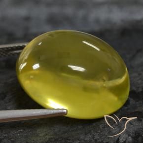 Quartz Gemstone in 21.4 x 17.8 mm Size for Sale, Quartz Stone in Light Yellow Color