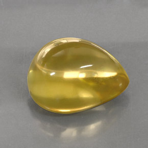 22.07 ct Yellow Quartz Stone, Natural Quartz in Pear Cabochon Shape for Sale
