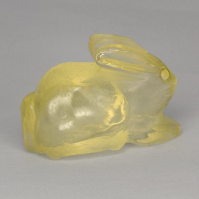 Quartz Gemstone in 24.8 x 17.5 mm Size for Sale, Quartz Stone in Light Yellow Color