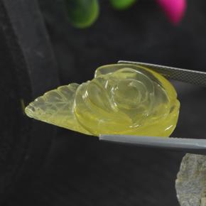Quartz Gemstone in 32.2 x 22.9 mm Size for Sale, Quartz Stone in Lemon Color