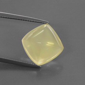 8.21 ct Yellow Quartz Stone, Natural Quartz in Cushion Cabochon Shape for Sale