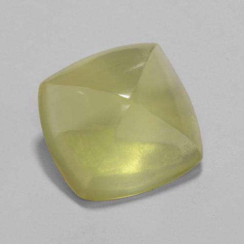 7.89 ct Yellow Quartz Gemstone, Quartz Gem in Cushion Cabochon Shape for Sale.