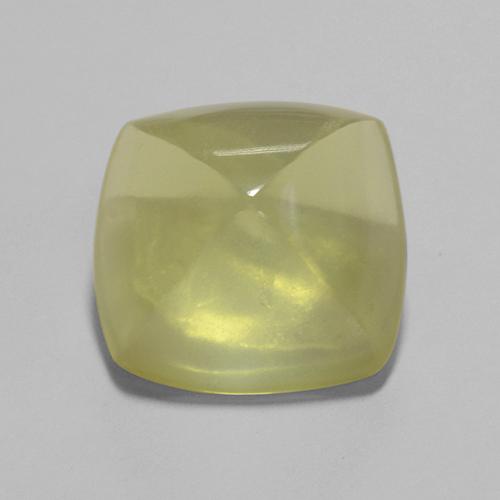 7.89 ct Yellow Quartz Stone, Natural Quartz in Cushion Cabochon Shape for Sale