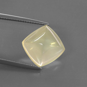 7.36 ct Yellow Quartz Gemstone, Quartz Gem in Cushion Cabochon Shape for Sale.