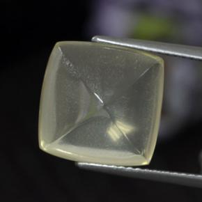 7.66 ct Yellow Quartz Gemstone, Quartz Gem in Cushion Cabochon Shape for Sale.
