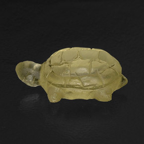 7.92 ct Yellow Quartz Gemstone, Quartz Gem in Carved Hippopotamus Shape for Sale.