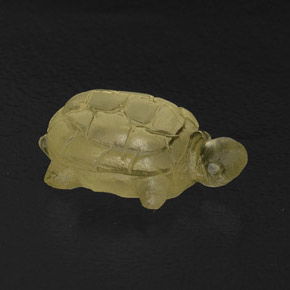 7.92 ct Yellow Quartz Stone, Natural Quartz in Carved Hippopotamus Shape for Sale