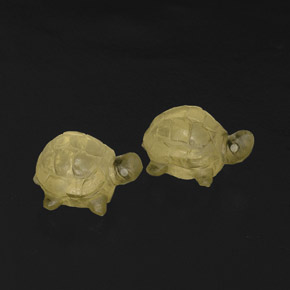 14.34 ct Yellow Quartz Stone, Natural Quartz in Carved Hippopotamus Shape for Sale