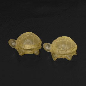 15.55 ct Yellow Quartz Gemstone, Quartz Gem in Carved Turtle Shape for Sale.
