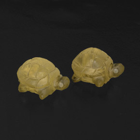 15.55 ct Yellow Quartz Stone, Natural Quartz in Carved Turtle Shape for Sale