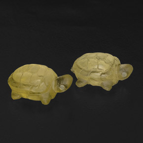 17.13 ct Yellow Quartz Stone, Natural Quartz in Carved Hippopotamus Shape for Sale