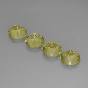 Quartz Gemstone in 9 mm (calibrated) Size for Sale, Quartz Stone in Lemon Color
