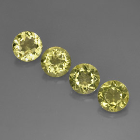 10.02 ct Yellow Quartz Gemstone, Quartz Gem in Round Facet Shape for Sale.
