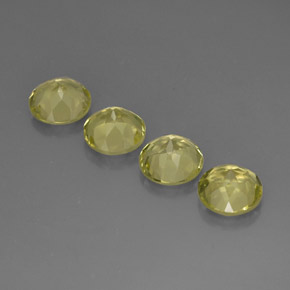 Quartz Gemstone in 9 mm (calibrated) Size for Sale, Quartz Stone in Lemon Color
