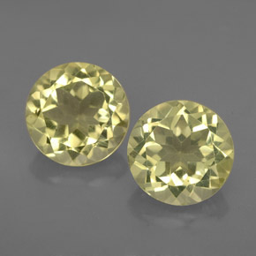 4.98 ct Yellow Quartz Gemstone, Quartz Gem in Round Facet Shape for Sale.
