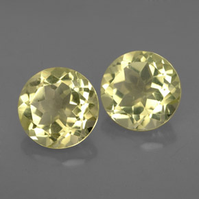 4.98 ct Yellow Quartz Stone, Natural Quartz in Round Facet Shape for Sale