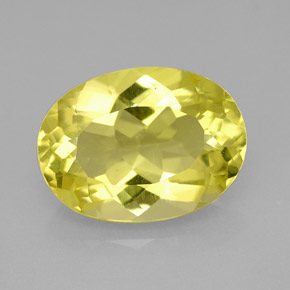 6.01 ct Yellow Quartz Gemstone, Quartz Gem in Oval Facet Shape for Sale.