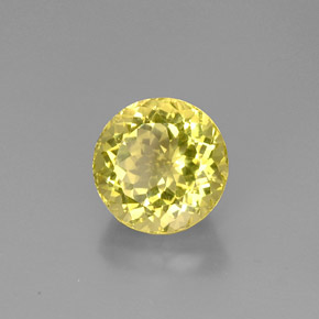 10.94 ct Yellow Quartz Stone, Natural Quartz in Round Facet Shape for Sale