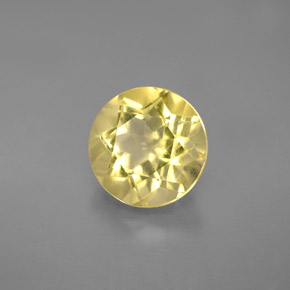 2.64 ct Yellow Quartz Stone, Natural Quartz in Round Facet Shape for Sale