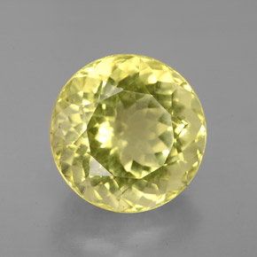 6.33 ct Yellow Quartz Gemstone, Quartz Gem in Round Facet Shape for Sale.