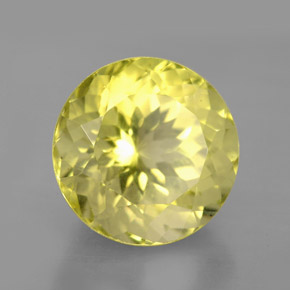 6.98 ct Yellow Quartz Stone, Natural Quartz in Round Facet Shape for Sale