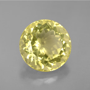 5.79 ct Yellow Quartz Stone, Natural Quartz in Round Facet Shape for Sale