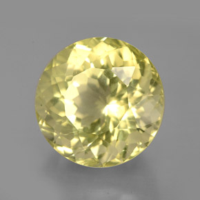 6.98 ct Yellow Quartz Stone, Natural Quartz in Round Facet Shape for Sale