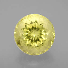 5.25 ct Yellow Quartz Gemstone, Quartz Gem in Round Facet Shape for Sale.