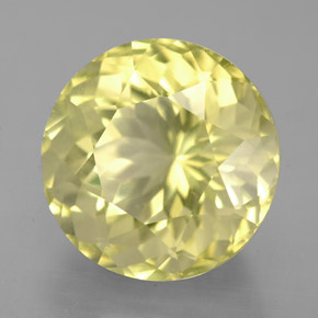 5.93 ct Yellow Quartz Stone, Natural Quartz in Round Facet Shape for Sale