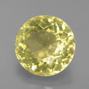 4.69 ct Yellow Quartz Gemstone, Quartz Gem in Round Facet Shape for Sale.