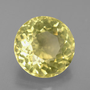 4.69 ct Yellow Quartz Stone, Natural Quartz in Round Facet Shape for Sale