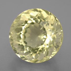 5.55 ct Yellow Quartz Gemstone, Quartz Gem in Round Facet Shape for Sale.
