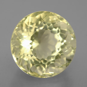 5.55 ct Yellow Quartz Stone, Natural Quartz in Round Facet Shape for Sale