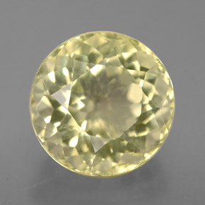 5.22 ct Yellow Quartz Gemstone, Quartz Gem in Round Facet Shape for Sale.