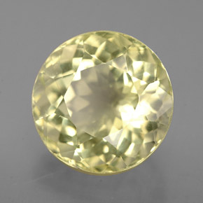 5.22 ct Yellow Quartz Stone, Natural Quartz in Round Facet Shape for Sale